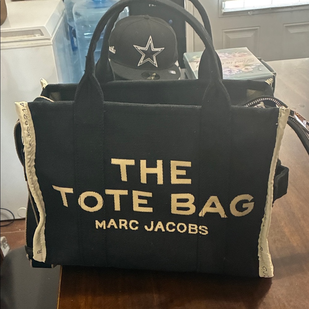 Marc Jacobs Black and Cream Tote Bag